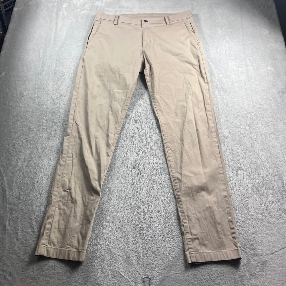 Birddogs Men Khaki Chino Pants 34x34 Stretch Performance Slim Straight Tan‎